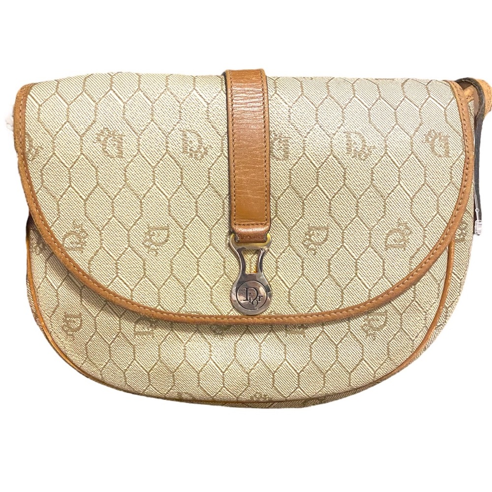 Christian Dior 1980-1990s Honeycomb Flap Crossbody